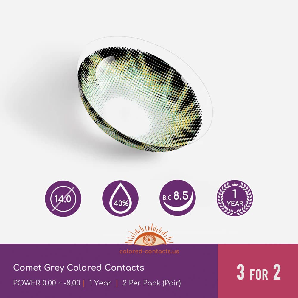Comet Grey Colored Contacts - thumbnail 2