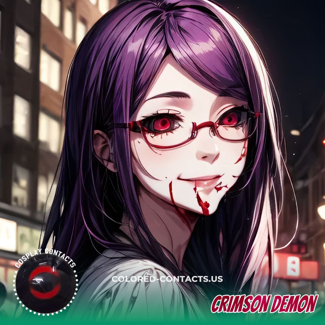 Crimson Demon Universal Cosplay Contact Lenses - image 1