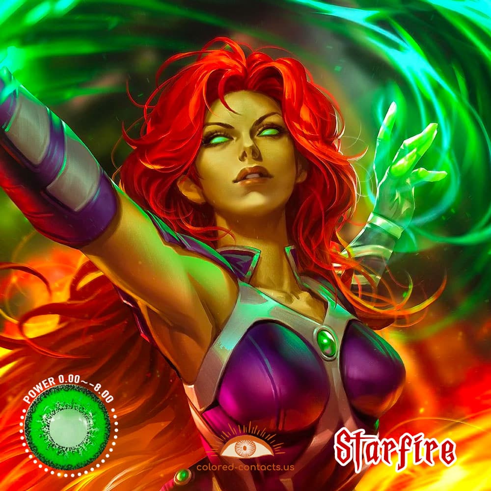 DC Starfire Cosplay Contact Lenses - image 1