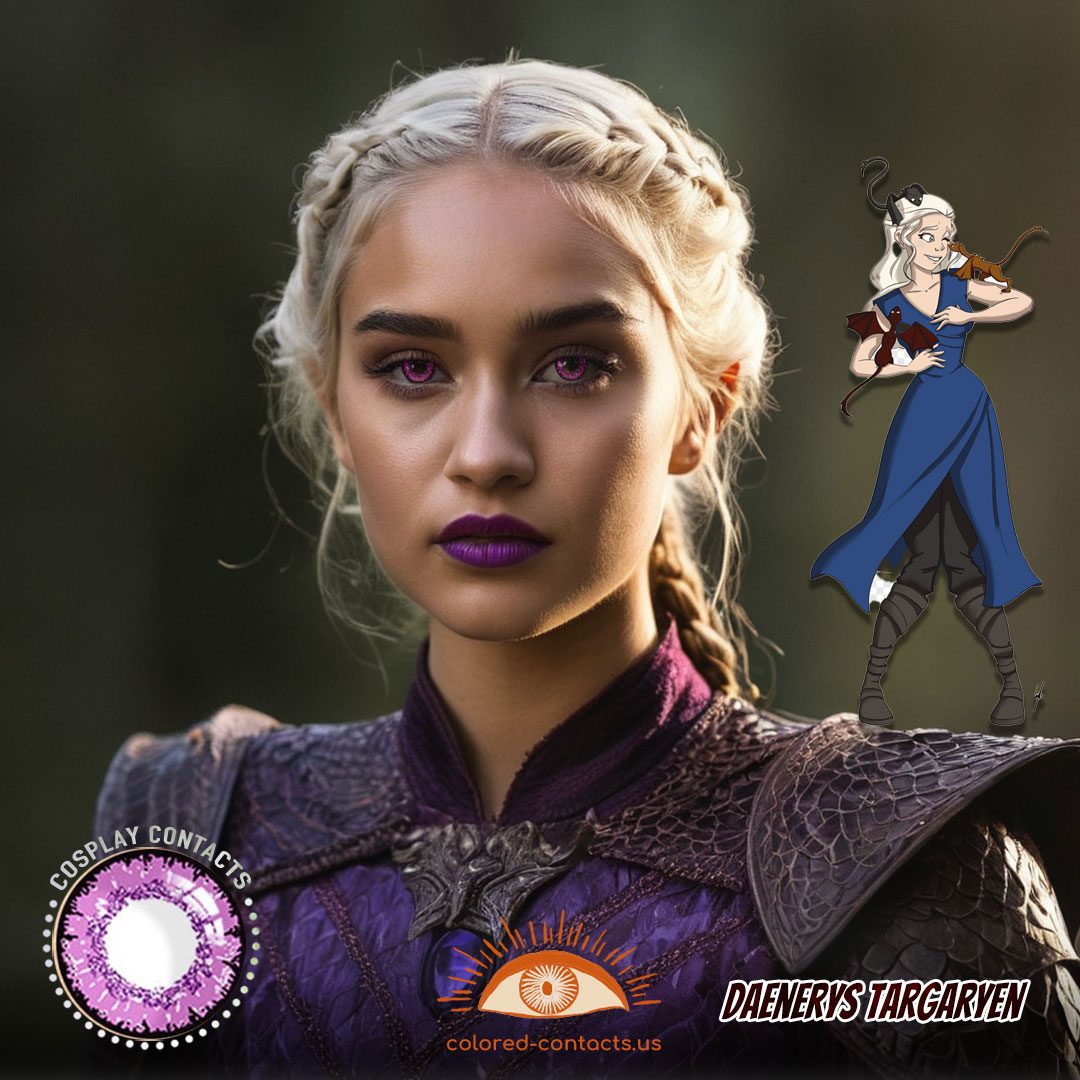 Game of Thrones: Daenerys Targaryen Cosplay Violet Contact Lenses - image 1