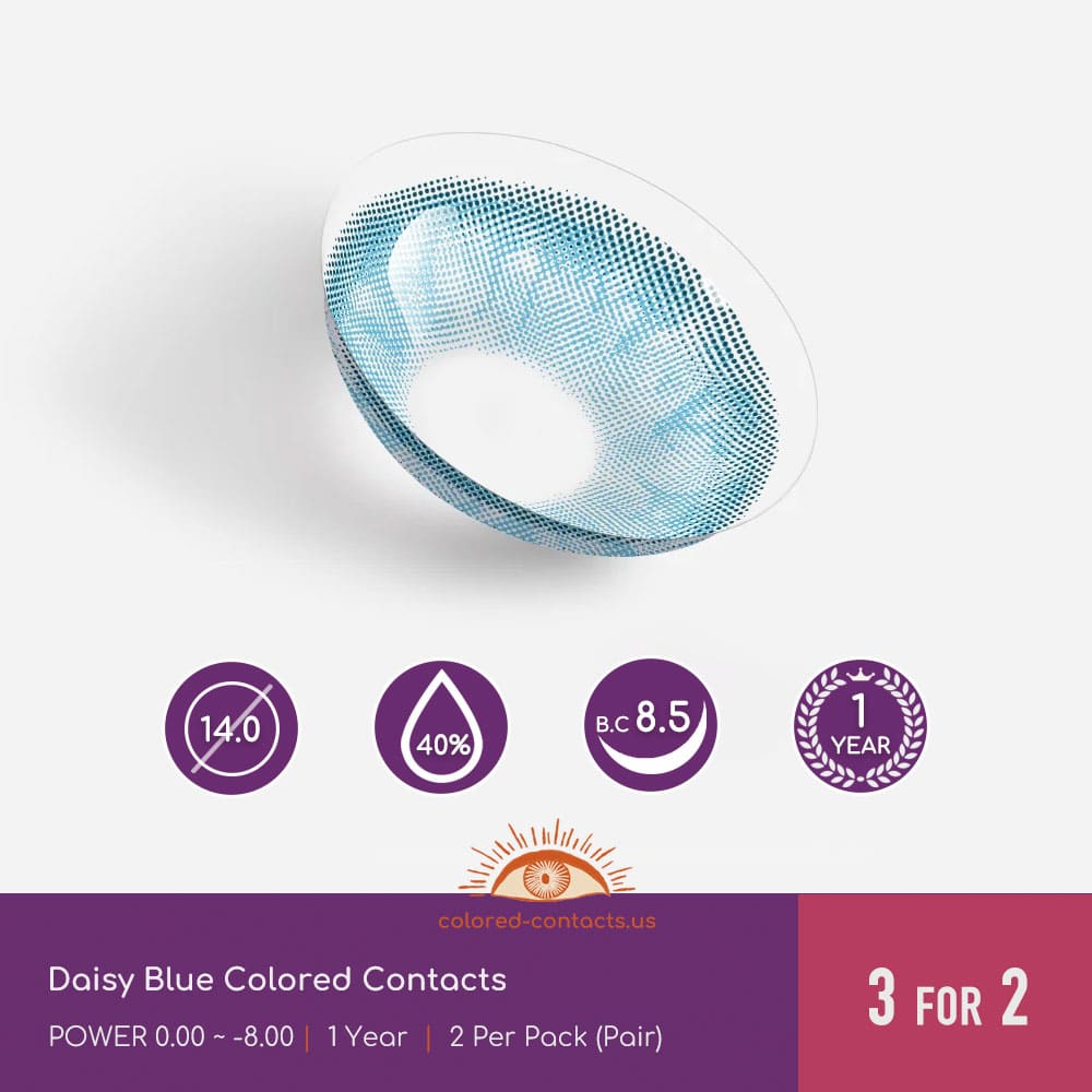 Daisy Blue Colored Contacts - thumbnail 3