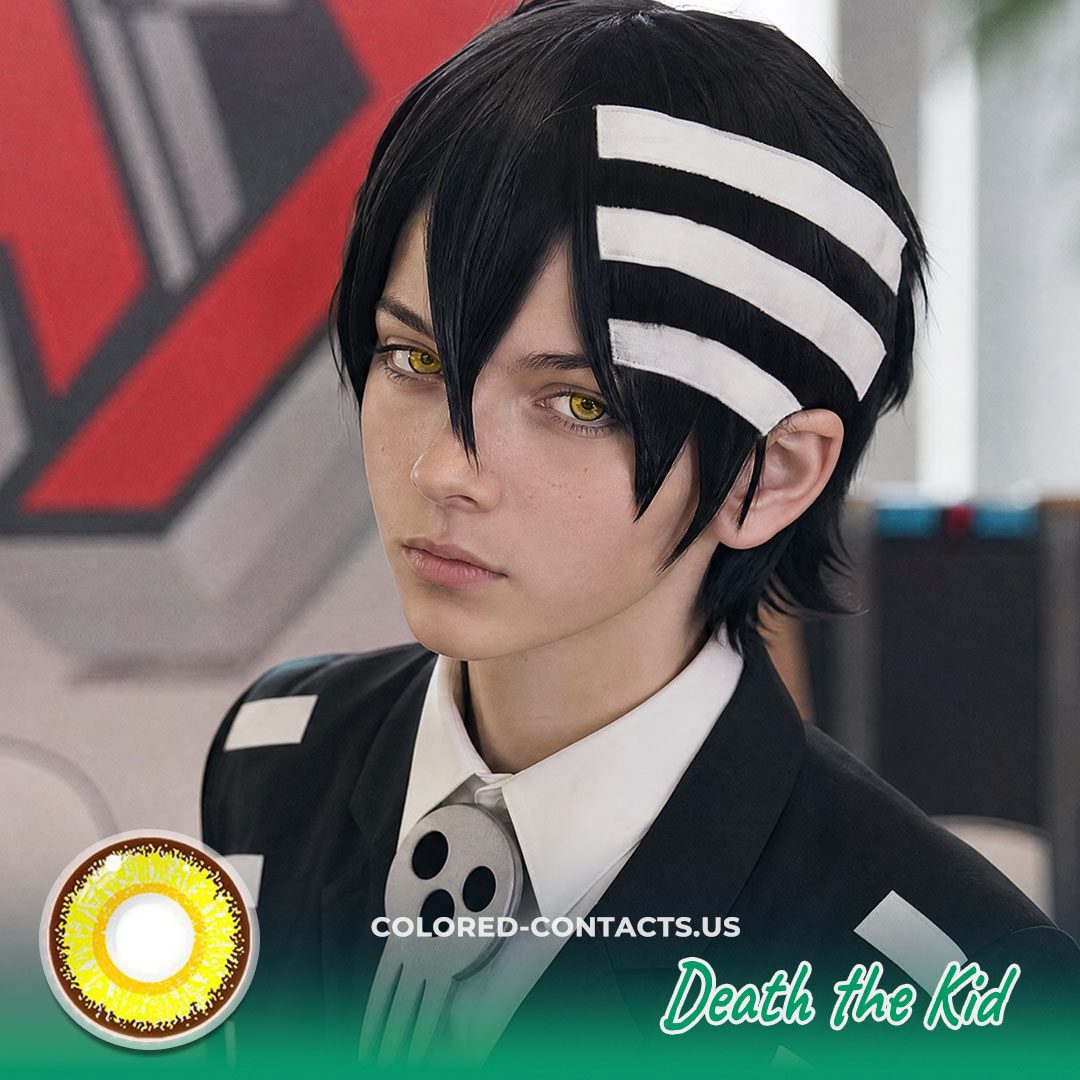 Death the Kid Cosplay Yellow Contact Lenses - image 1