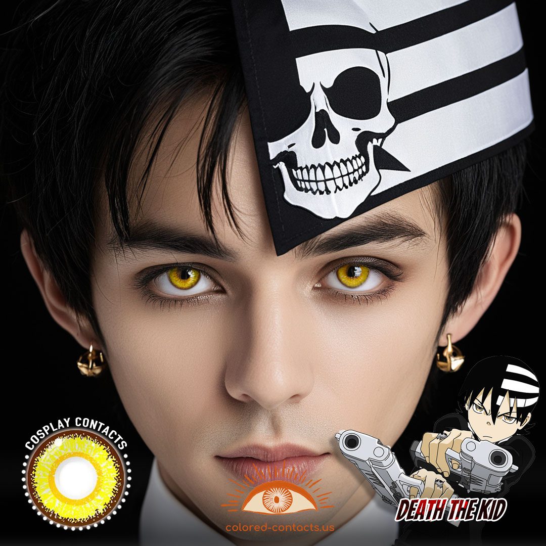 Death the Kid Cosplay Yellow Contact Lenses - thumbnail 2