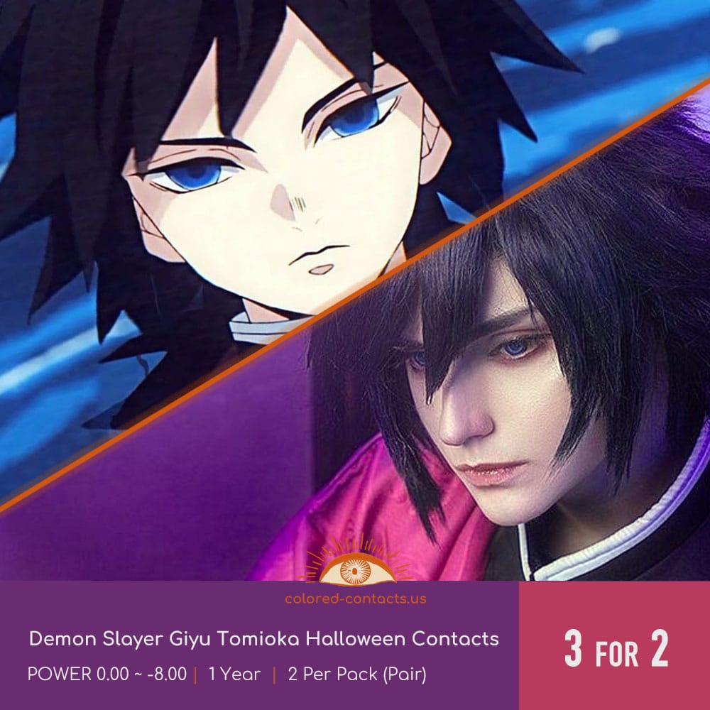 Demon Slayer Giyu Tomioka Halloween Contacts - thumbnail 5