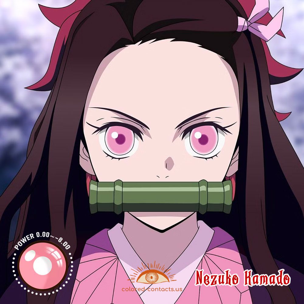 Nezuko Kamado Cosplay Contact Lenses - image 1