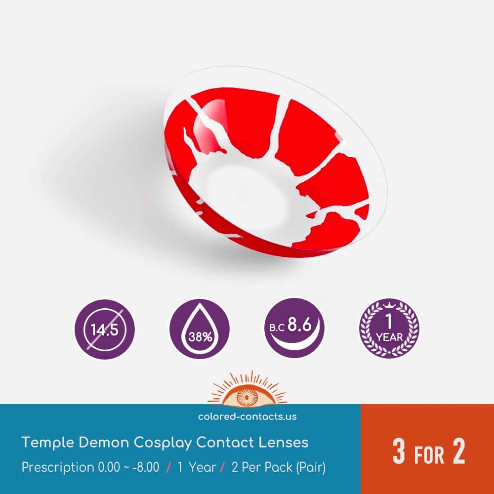 Temple Demon Cosplay Contact Lenses - thumbnail 3