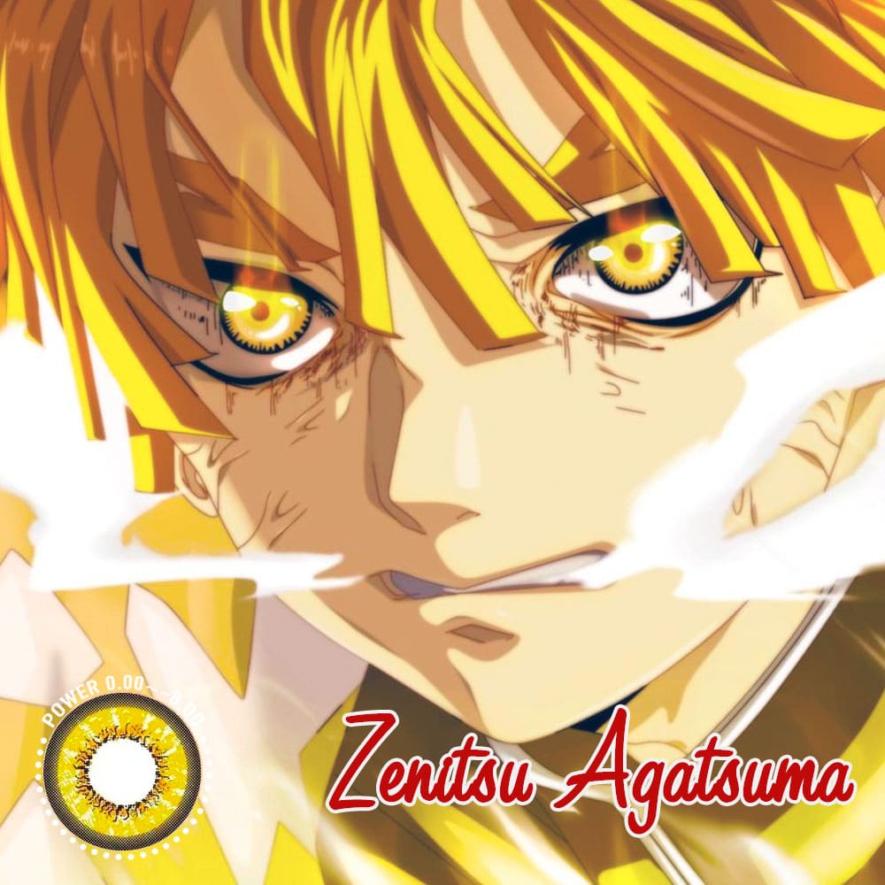 Demon Slayer Zenitsu Agatsuma Halloween Contacts - image 1
