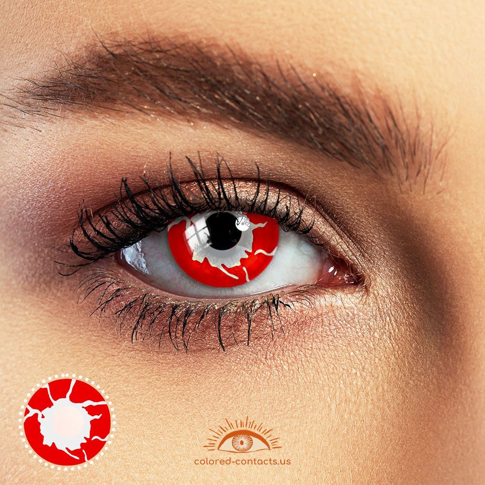 Devil Crack Red Halloween Contacts - image 1