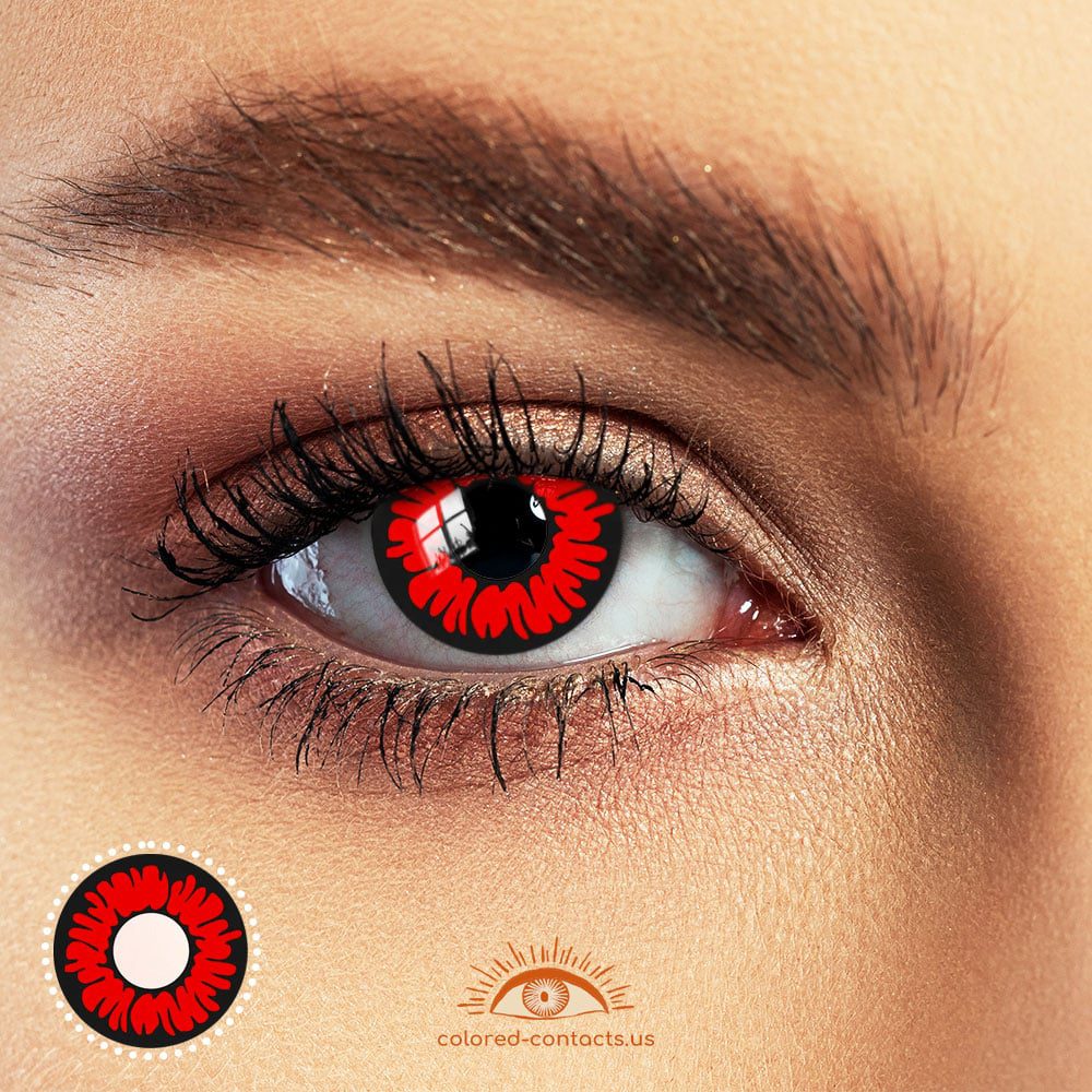 Devil Sclera Red Halloween Contacts - image 1