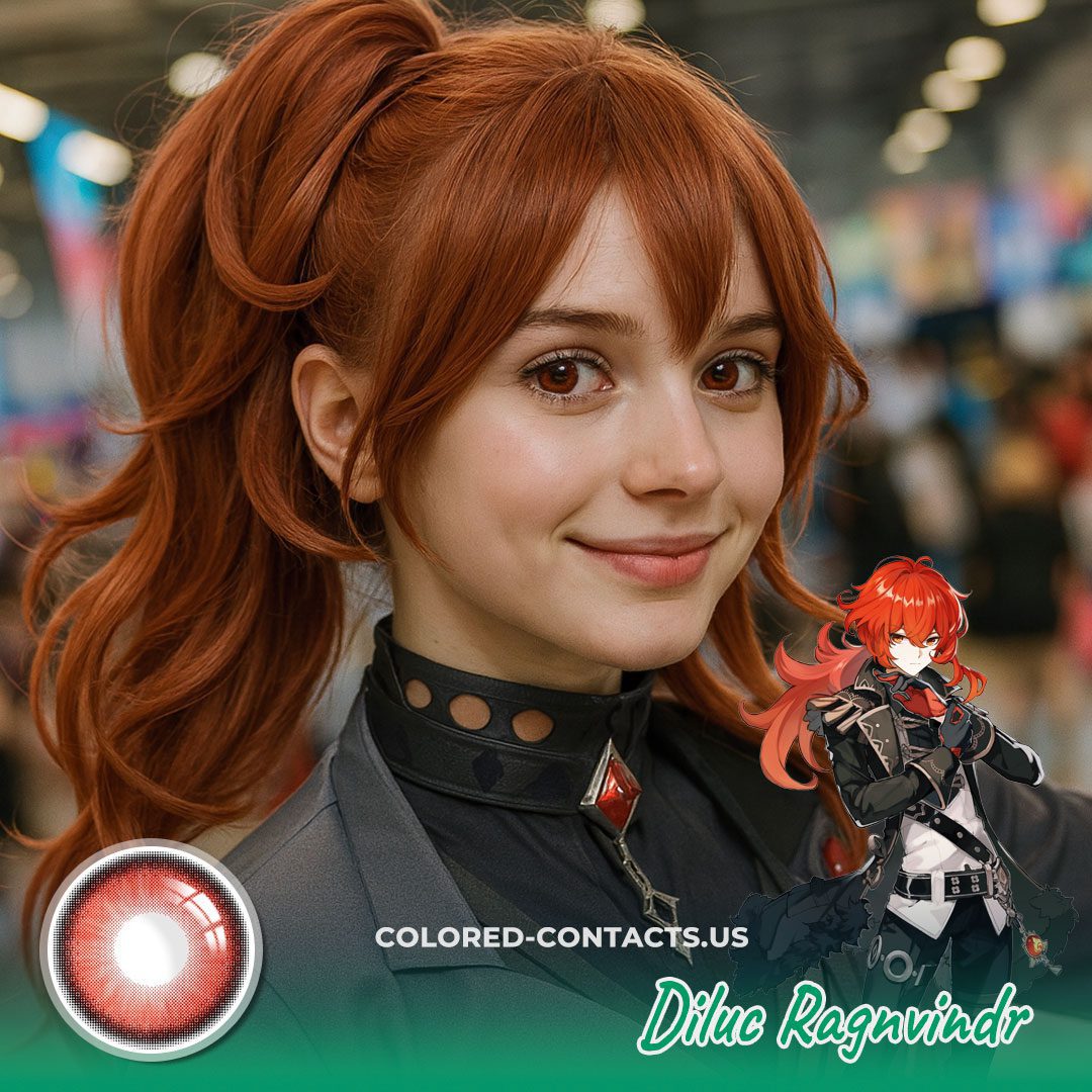 Diluc Ragnvindr Cosplay Contact Lenses - image 1