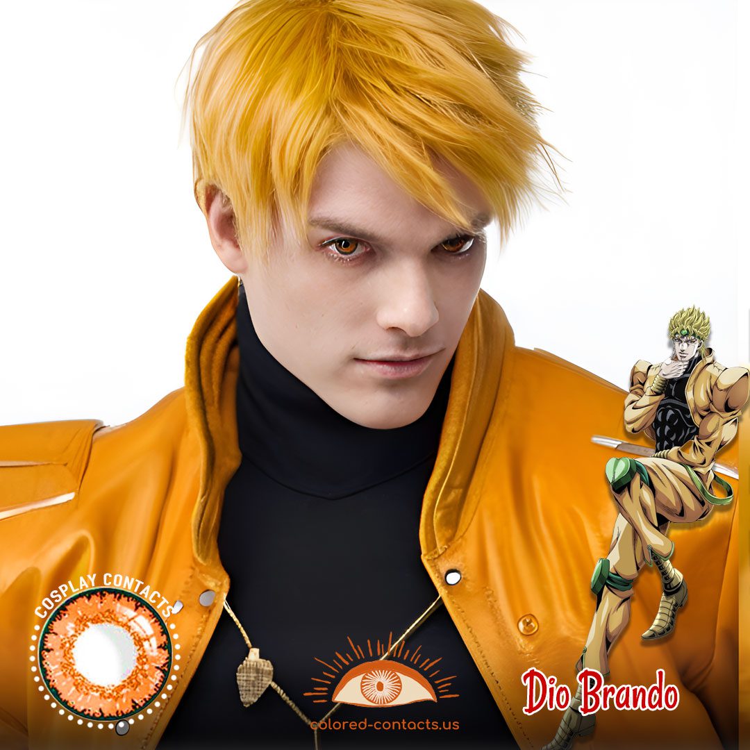 JoJo’s Bizarre Adventures: Dio Brando Cosplay Orange Contact Lenses - image 1