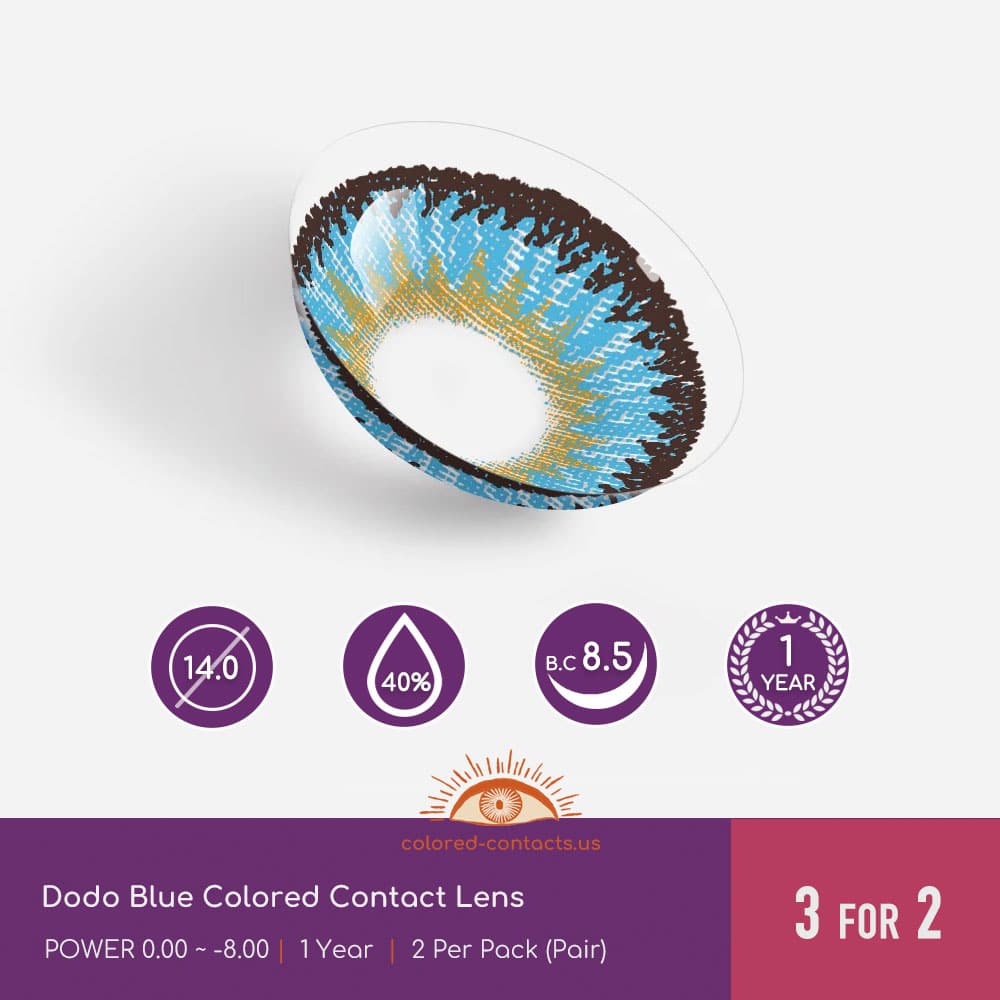 Dodo Blue Colored Contact Lens - thumbnail 3
