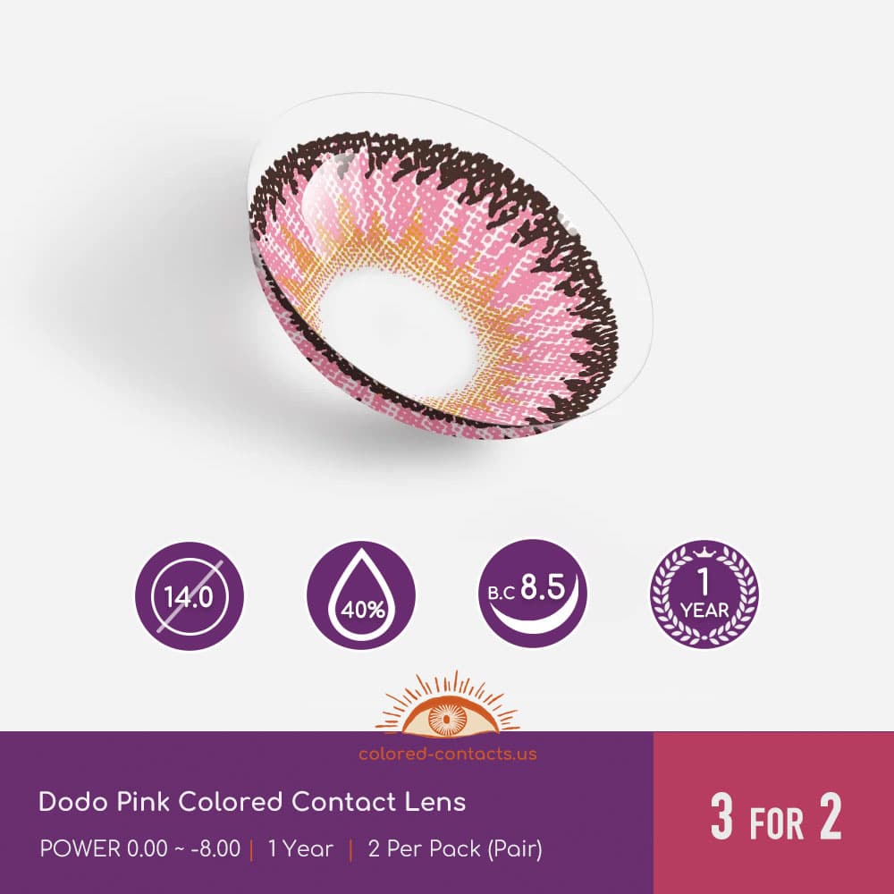 Dodo Pink Colored Contact Lens - thumbnail 3