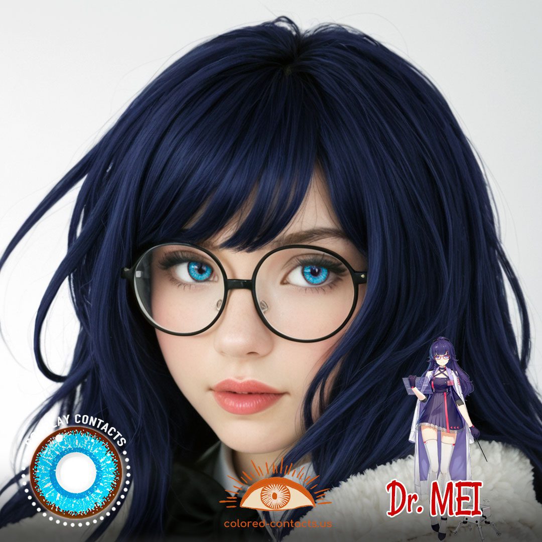 Honkai Impact 3rd: Dr. MEI Cosplay Blue Contact Lenses - image 1