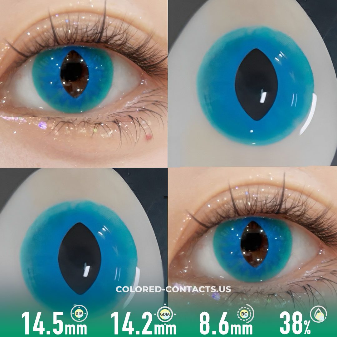 FelineFlash Sapphire Colored Contact Lenses - image 1
