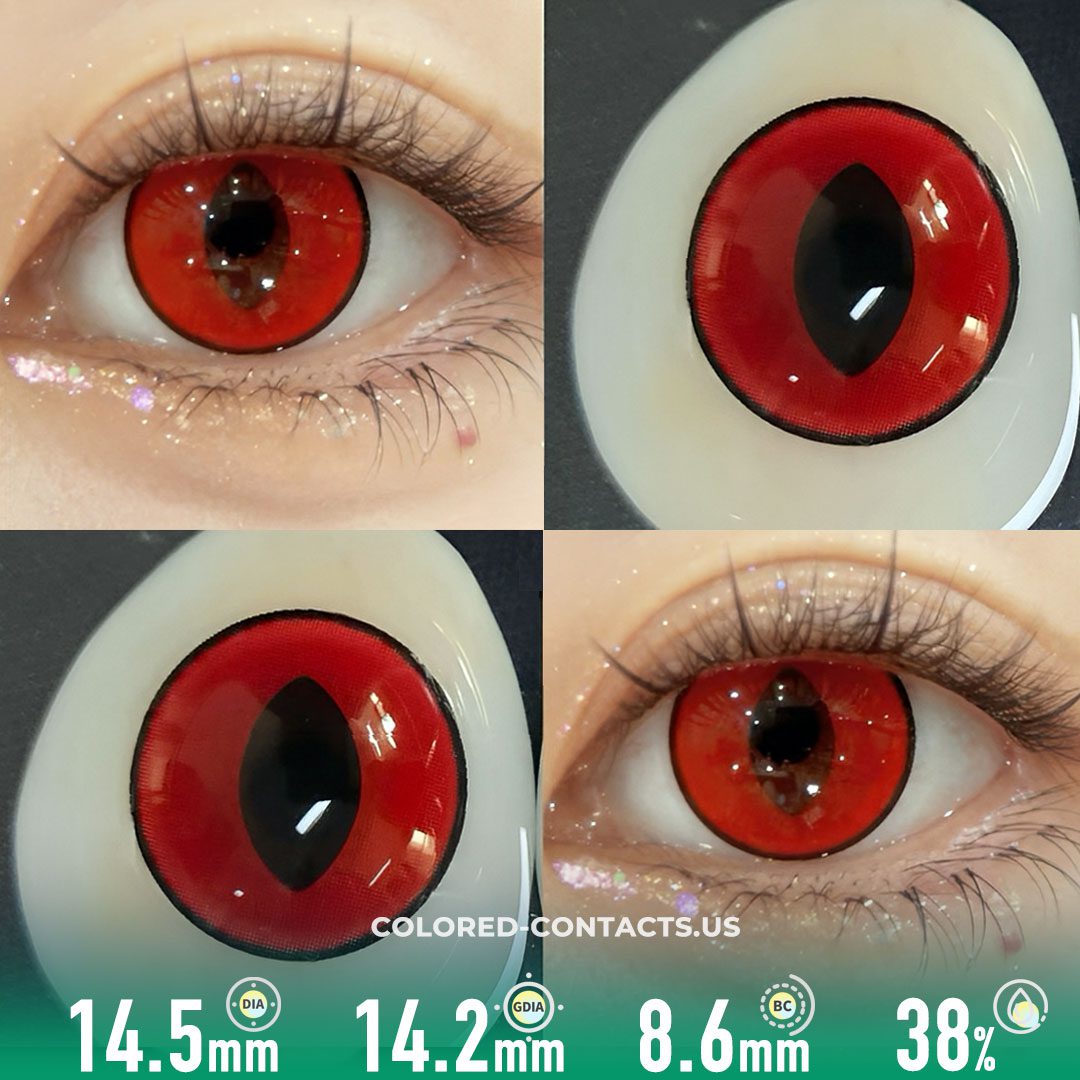 DragonSlit Ruby Colored Contact Lenses - image 1