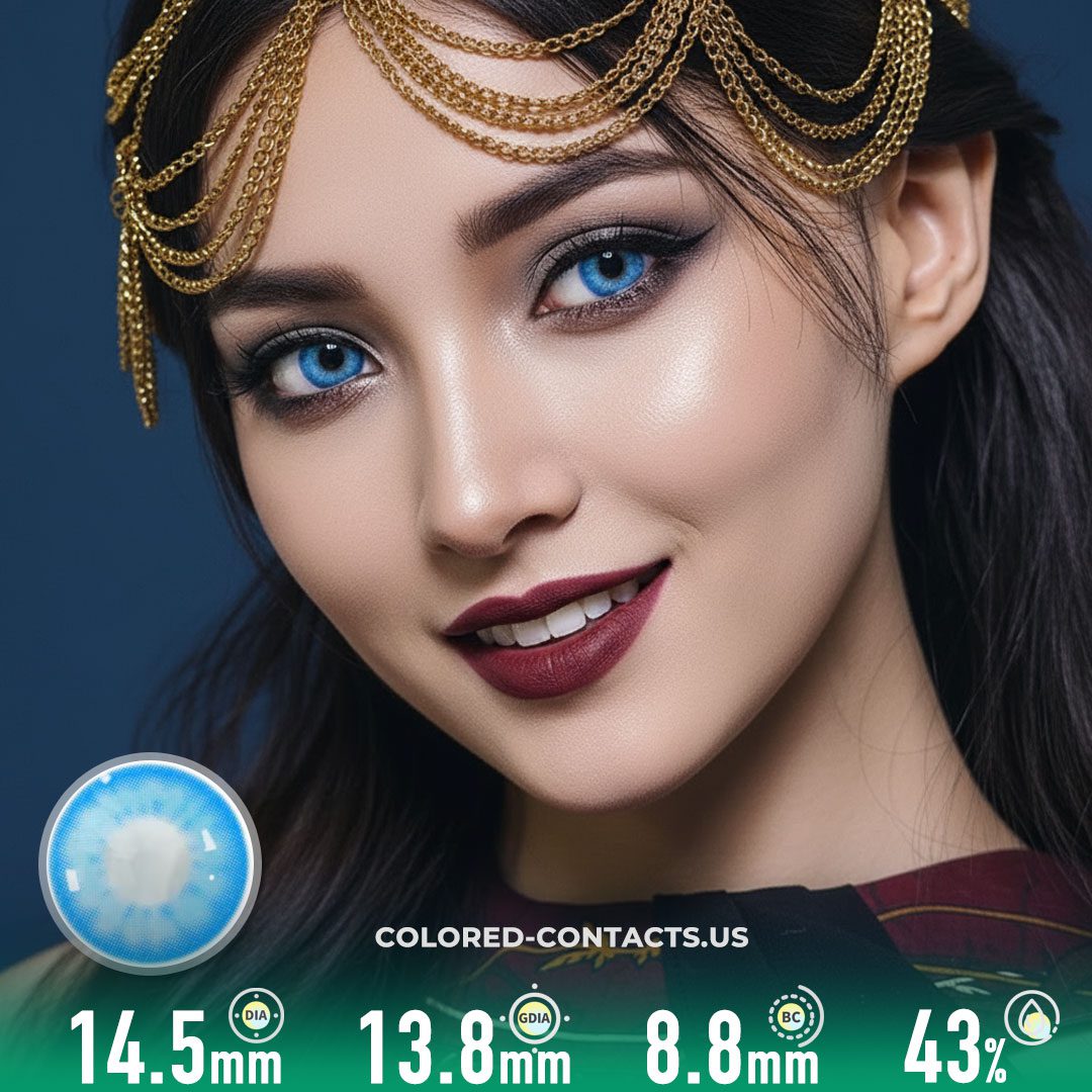 Dream Lotus Blue Colored Contacts | 4-Lens Pack - image 1