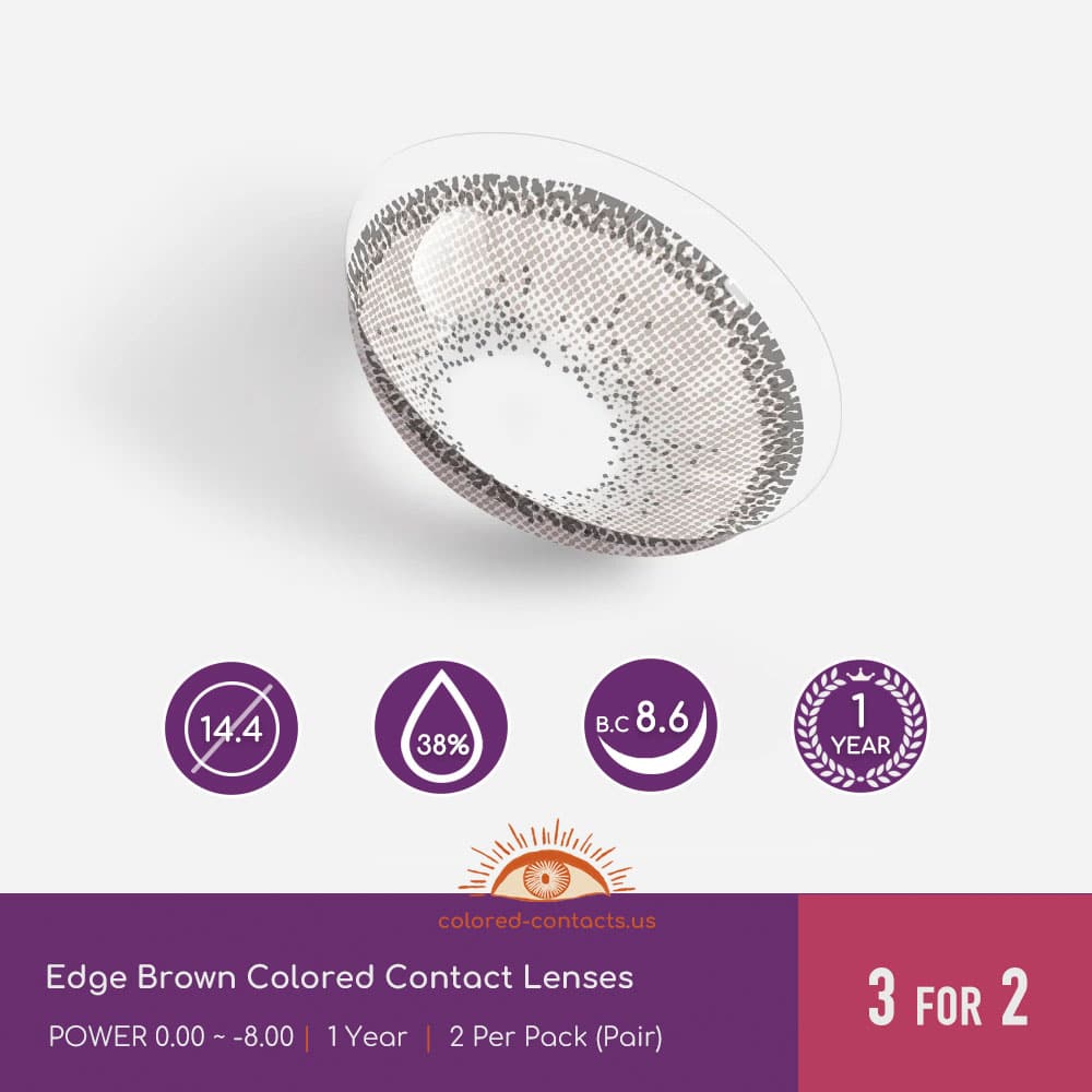 Edge Brown Colored Contact Lenses - thumbnail 5