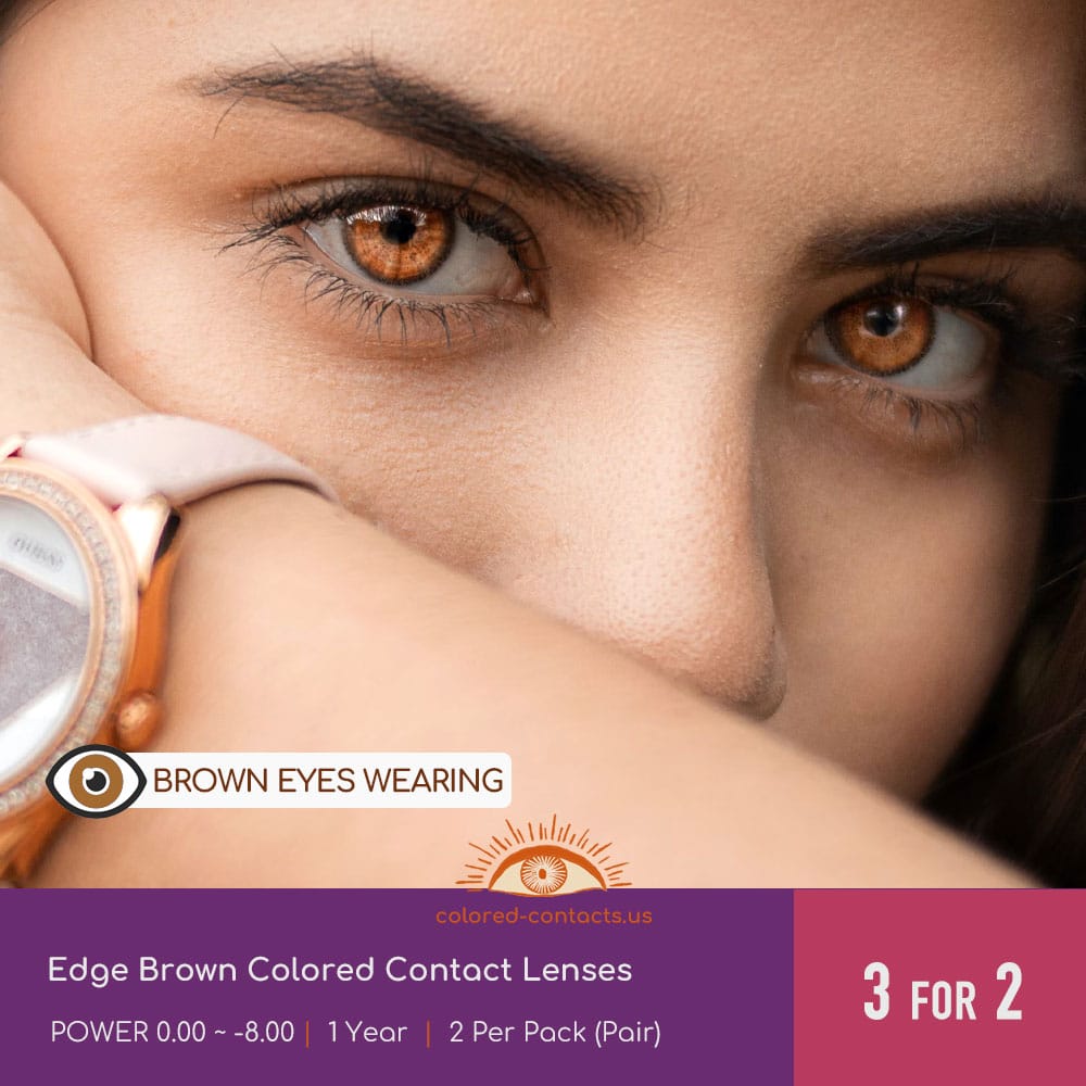 Edge Brown Colored Contact Lenses - thumbnail 2