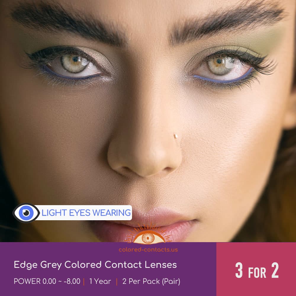 Edge Grey Colored Contact Lenses - thumbnail 3