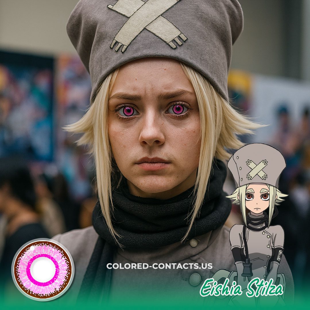 Eishia Stilza Cosplay Contact Lenses - Pink Elegant Warrior Contacts - image 1