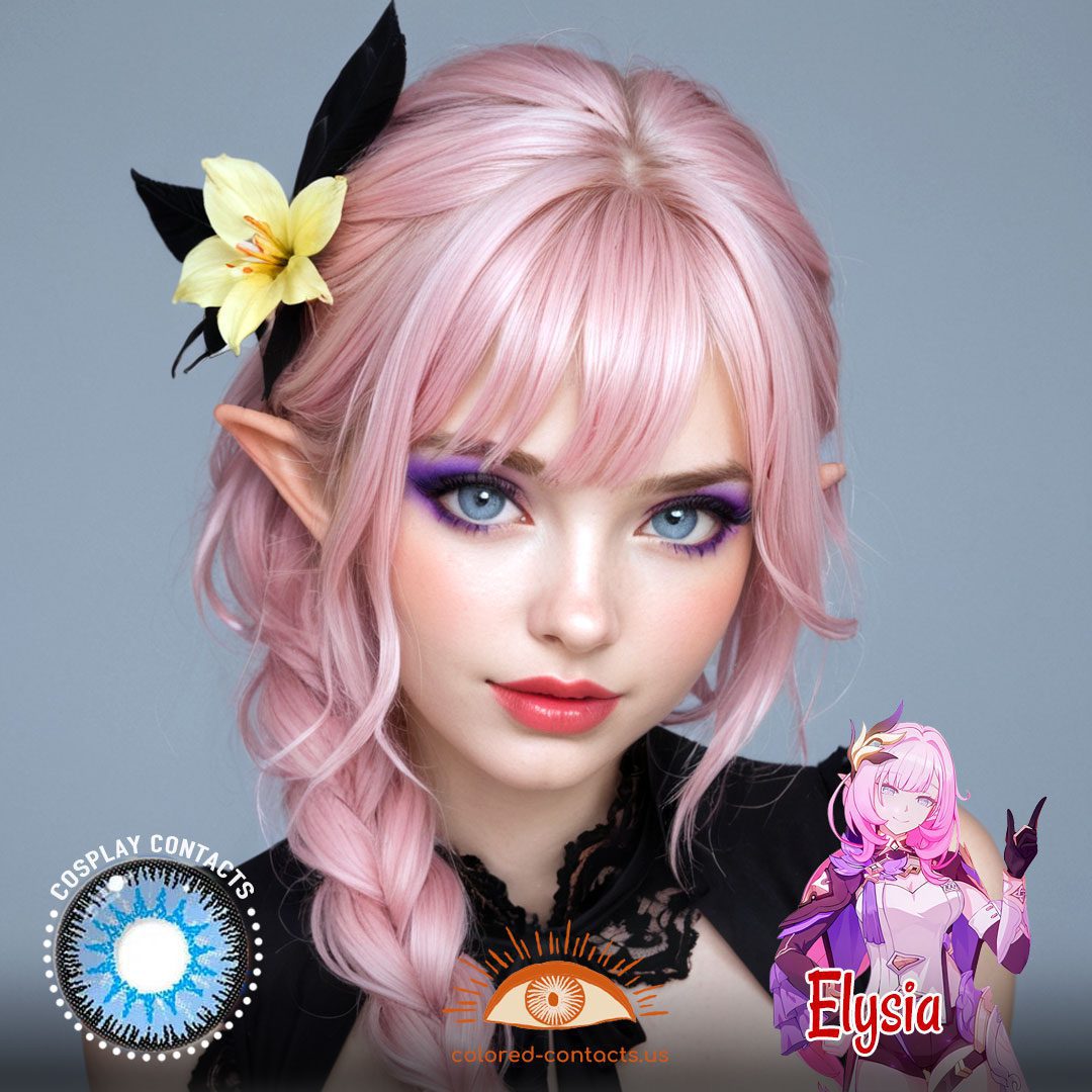 Honkai Impact 3rd: Elysia Cosplay Blue Contact Lenses - image 1