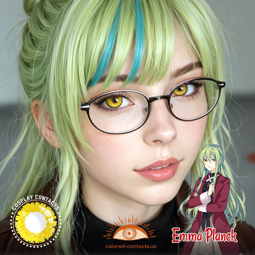Honkai Impact 3rd: Emma Planck Cosplay Yellow Contact Lenses - image 1