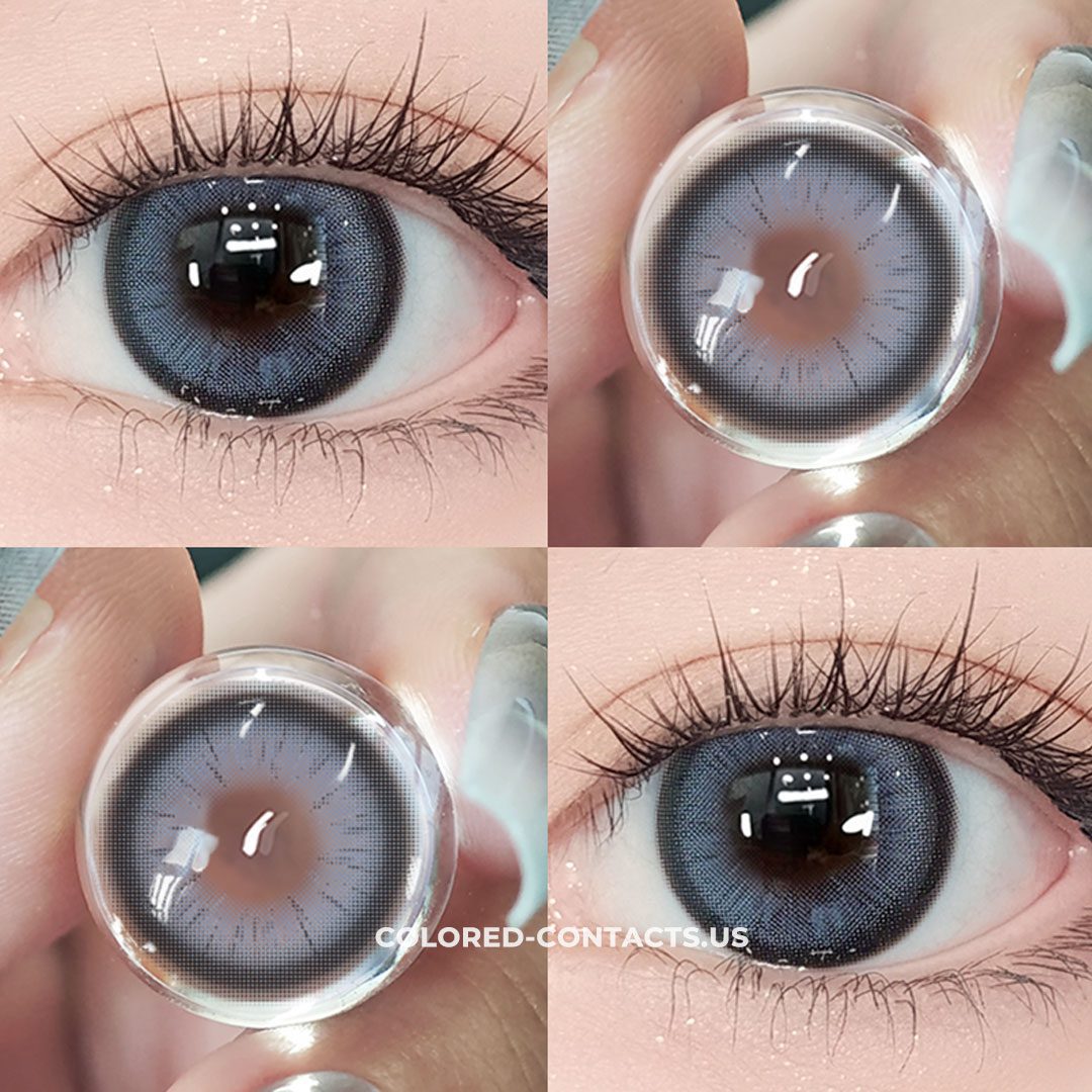 Enchanting Blue-Grey Circle Contact Lenses - thumbnail 2