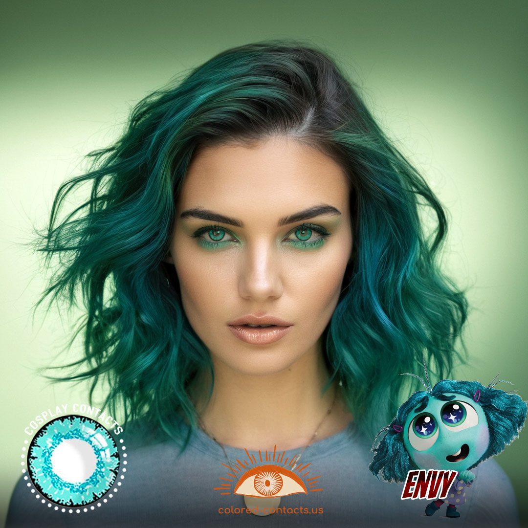 Inside Out: Envy Cosplay Light Blue Eye Contact Lenses - image 1