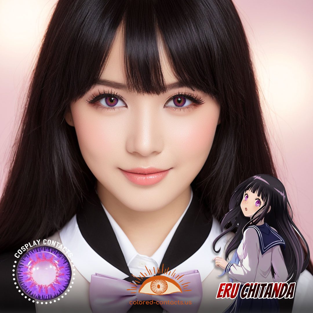 Hyouka: Eru Chitanda Cosplay Purple Contact Lenses - image 1