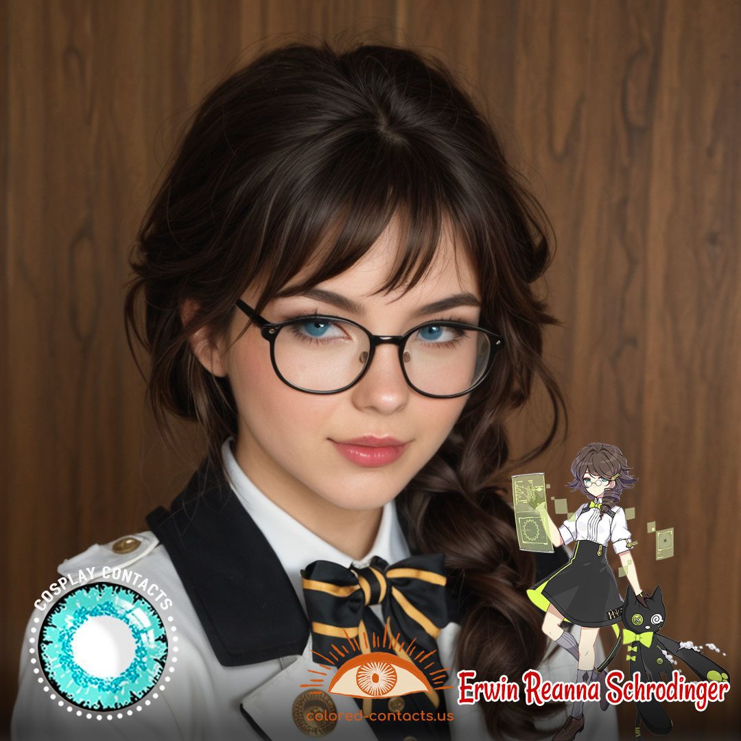 Honkai Impact 3rd: Erwin Reanna Schrodinger Cosplay Blue Contact Lenses - image 1