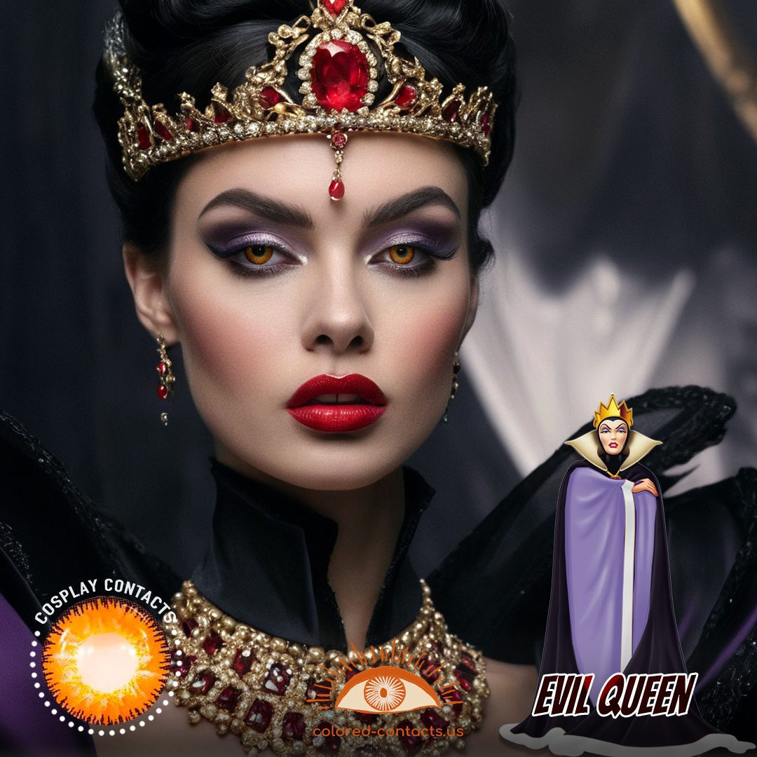 Snow White: Evil Queen Cosplay Brown Contact Lenses - image 1