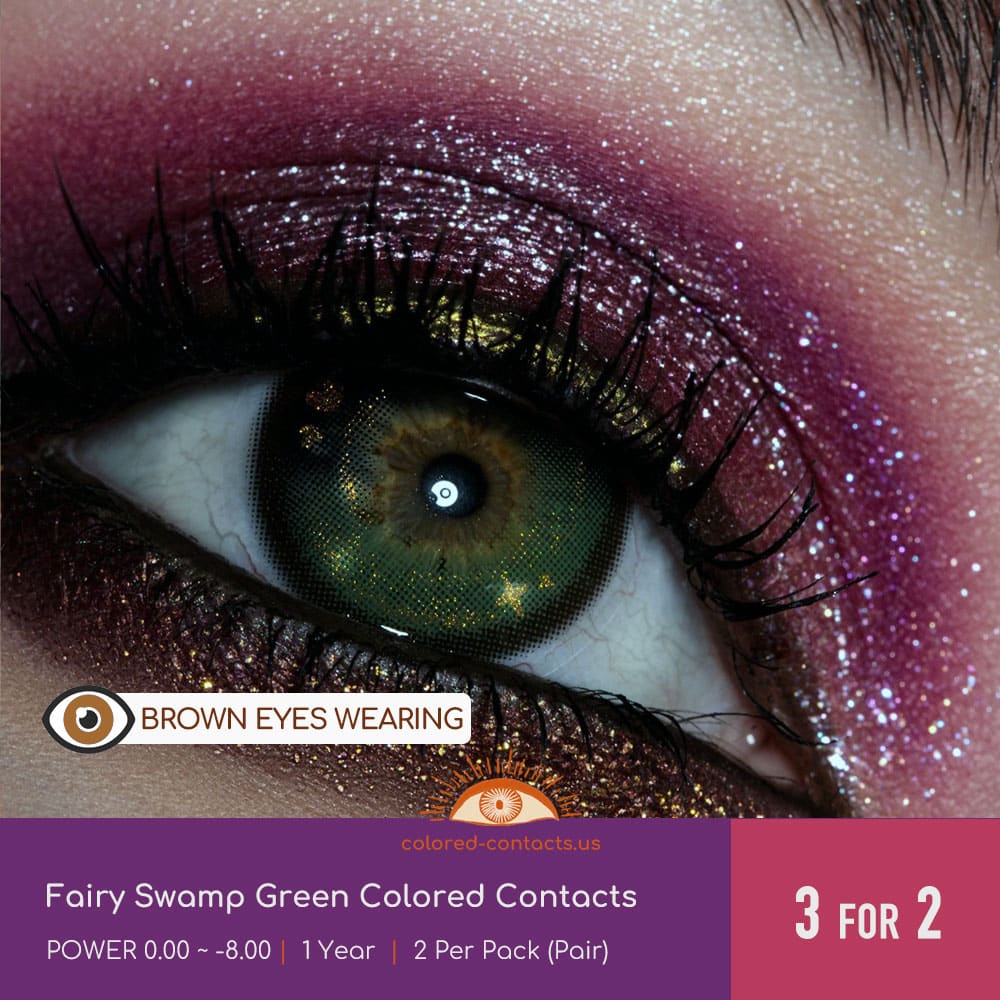 Fairy Swamp Green Colored Contacts - thumbnail 4