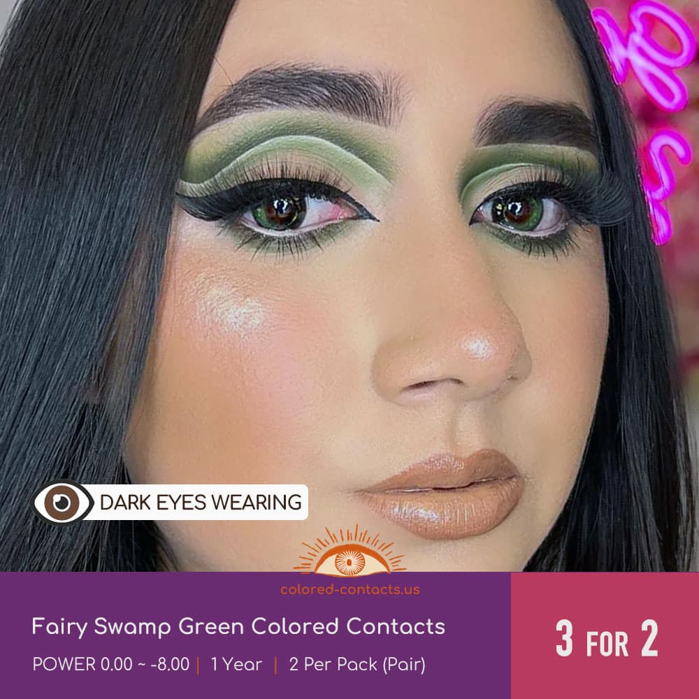 Fairy Swamp Green Colored Contacts - thumbnail 3