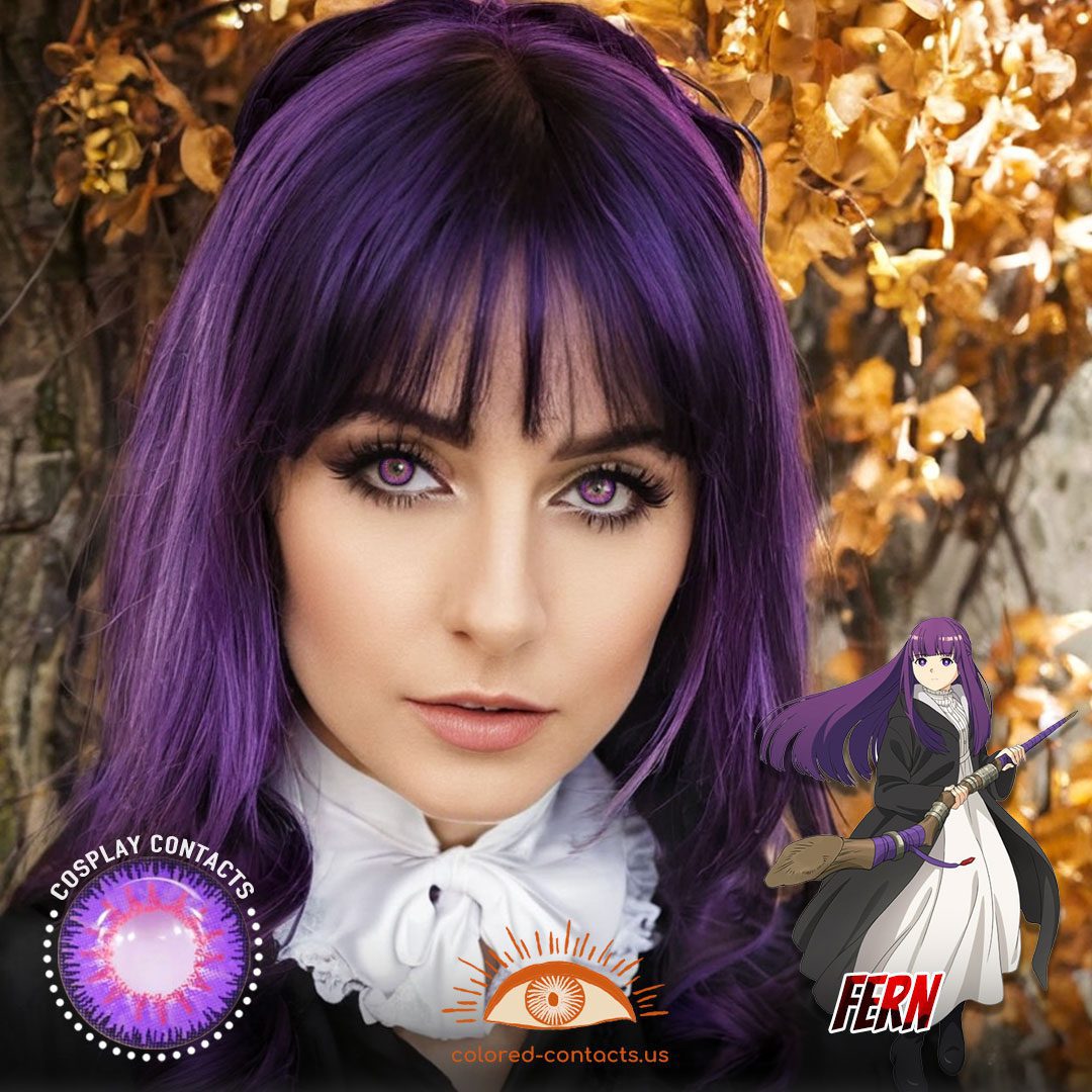 Frieren: Fern Cosplay Purple Contact Lenses - image 1