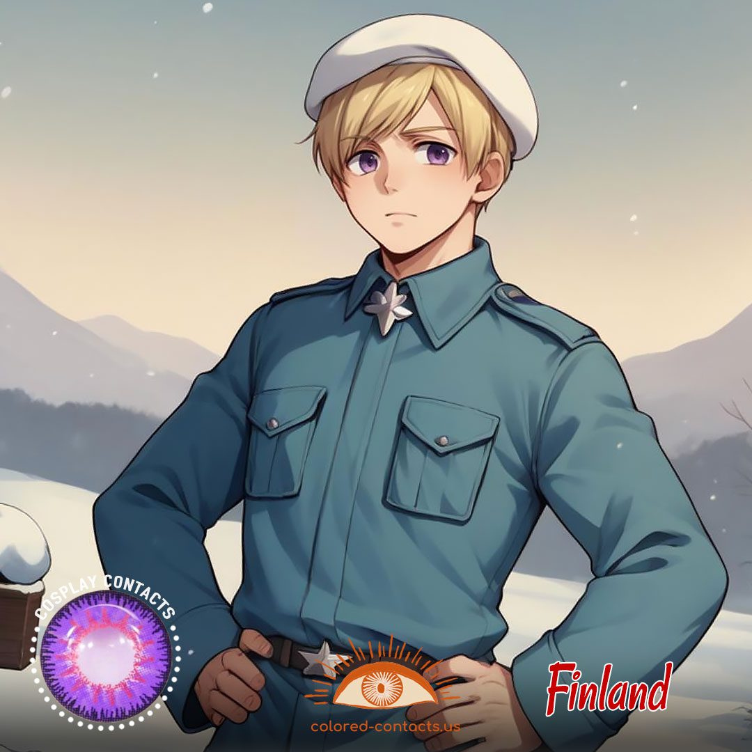Hetalia: Axis Powers - Finland Cosplay Contact Lenses - image 1