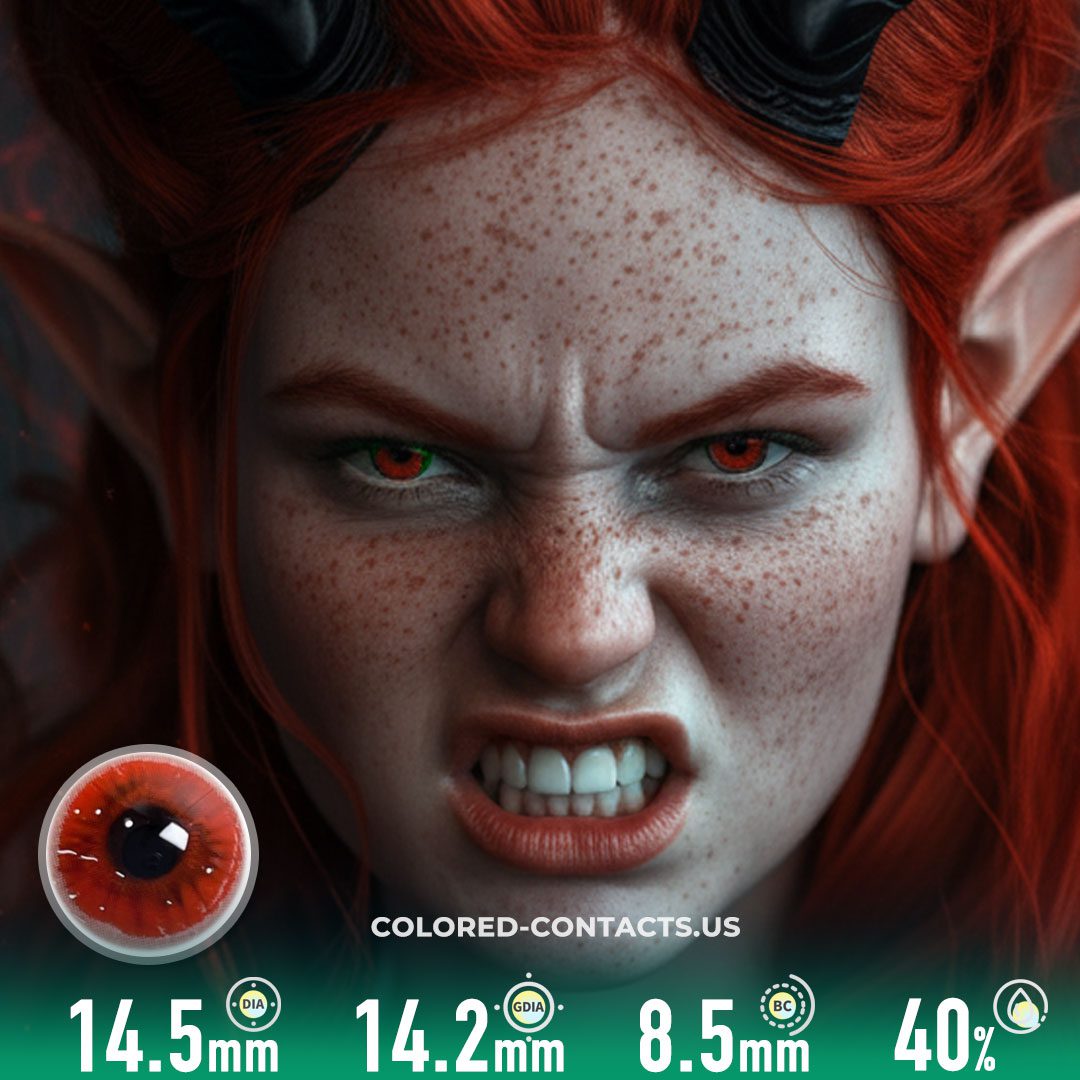 Flame Rift Demon Eye Red Crazy Lenses | 4-Lens Pack - image 1