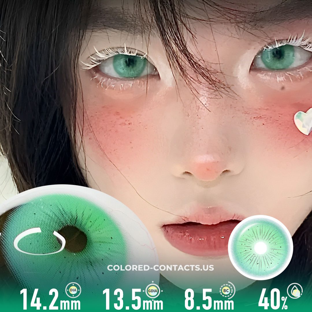 Flower Fairy Green Colored Contact Lenses - image 1
