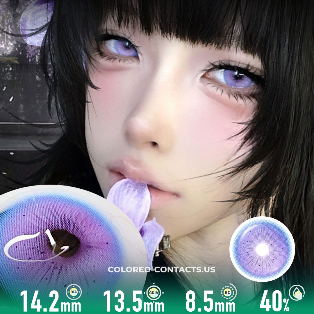 Flower Fairy Purple Colored Contact Lenses - image 1