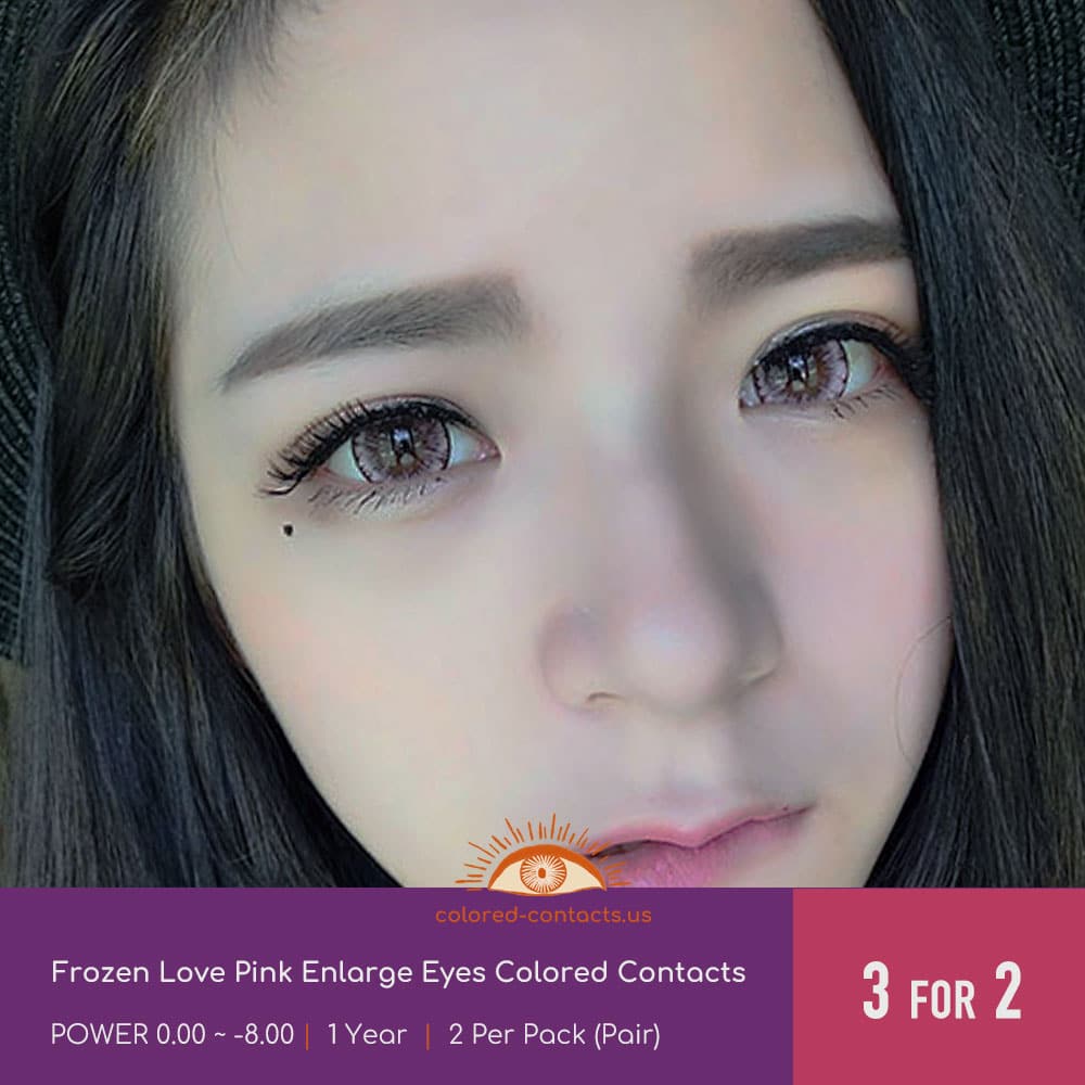 Frozen Love Pink Enlarge Eyes Colored Contacts - thumbnail 2