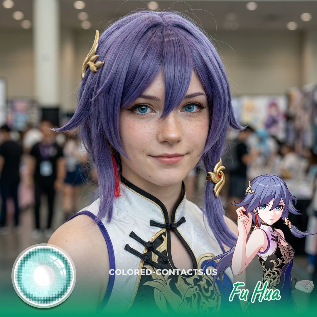 Honkai Impact 3rd: Fu Hua Cosplay Blue Contact Lenses - image 1