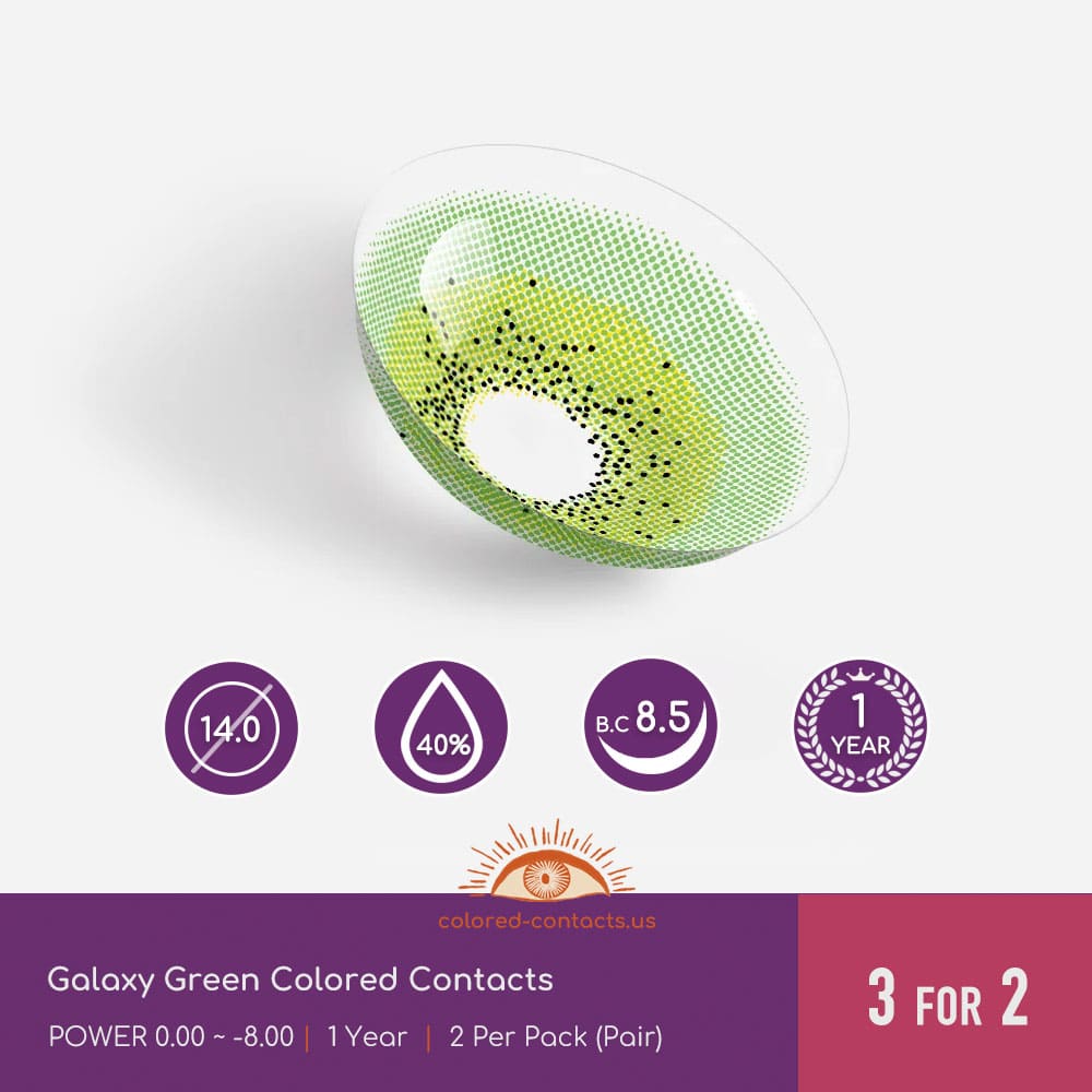 Galaxy Green Colored Contacts - thumbnail 2