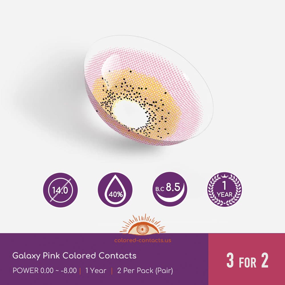 Galaxy Pink Colored Contacts - thumbnail 2