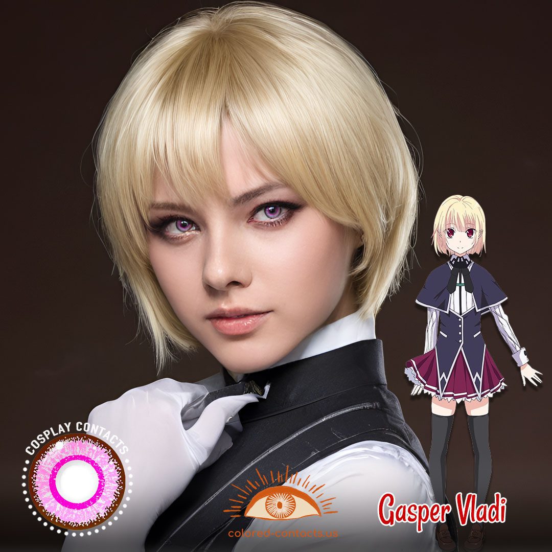 High School DxD: Gasper Vladi Cosplay Pink Contact Lenses - image 1