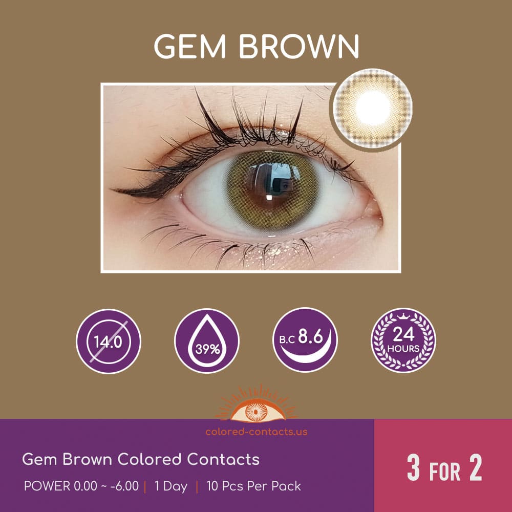 Gem Brown Colored Contacts - thumbnail 5