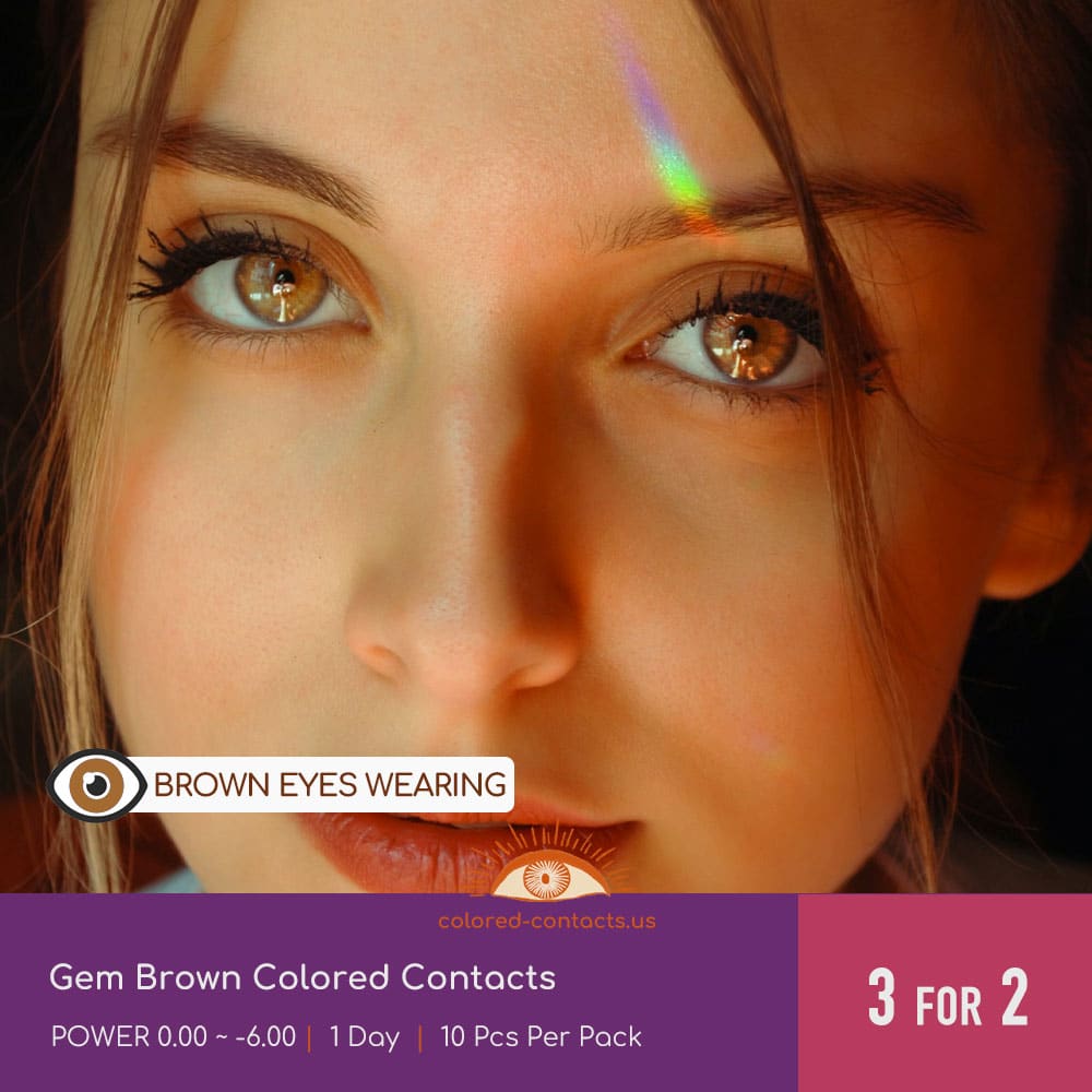 Gem Brown Colored Contacts - thumbnail 2