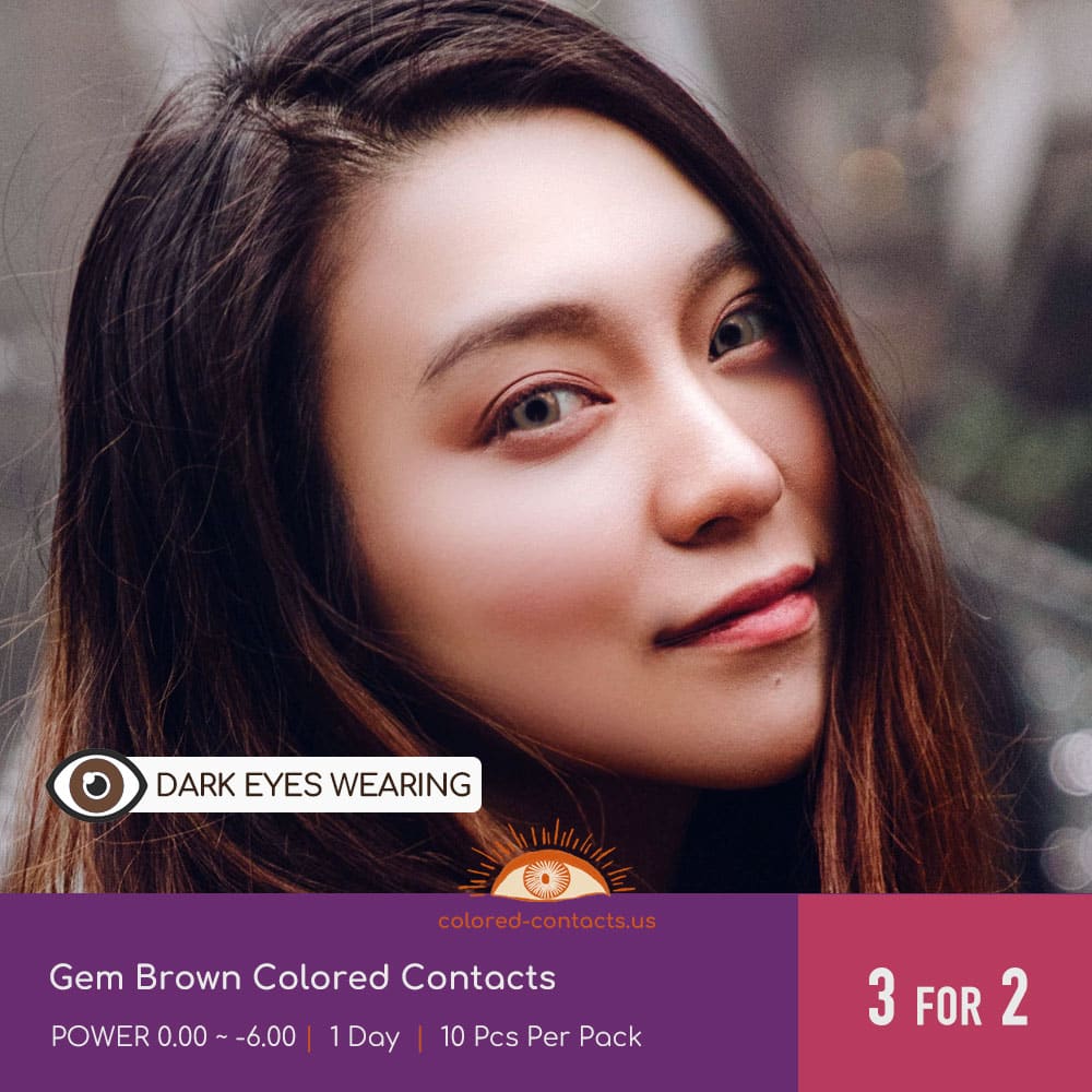 Gem Brown Colored Contacts - thumbnail 4