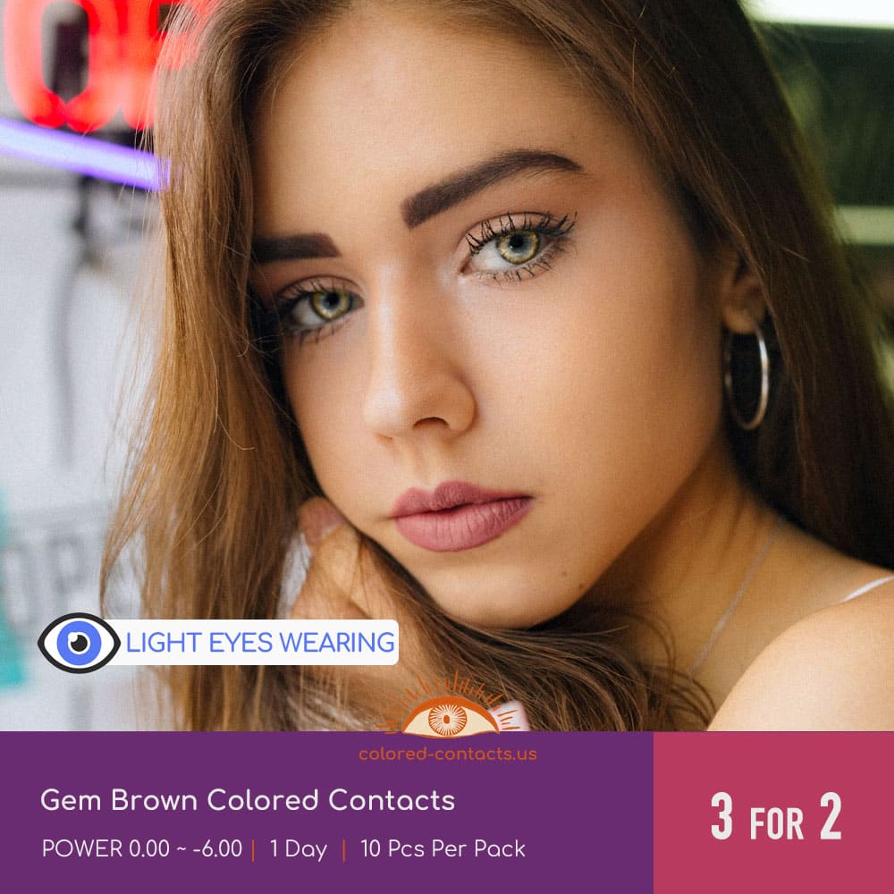 Gem Brown Colored Contacts - thumbnail 3