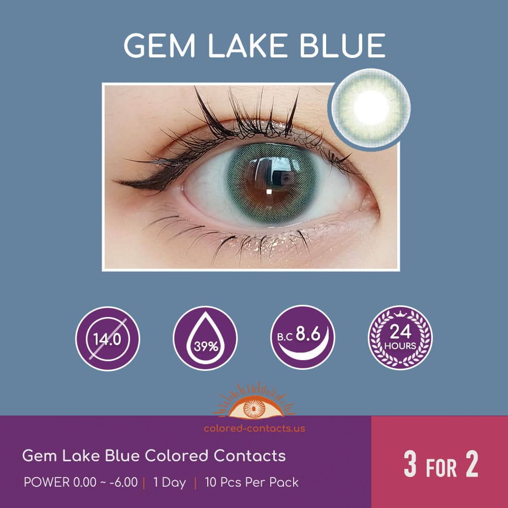 Gem Lake Blue Colored Contacts - thumbnail 5