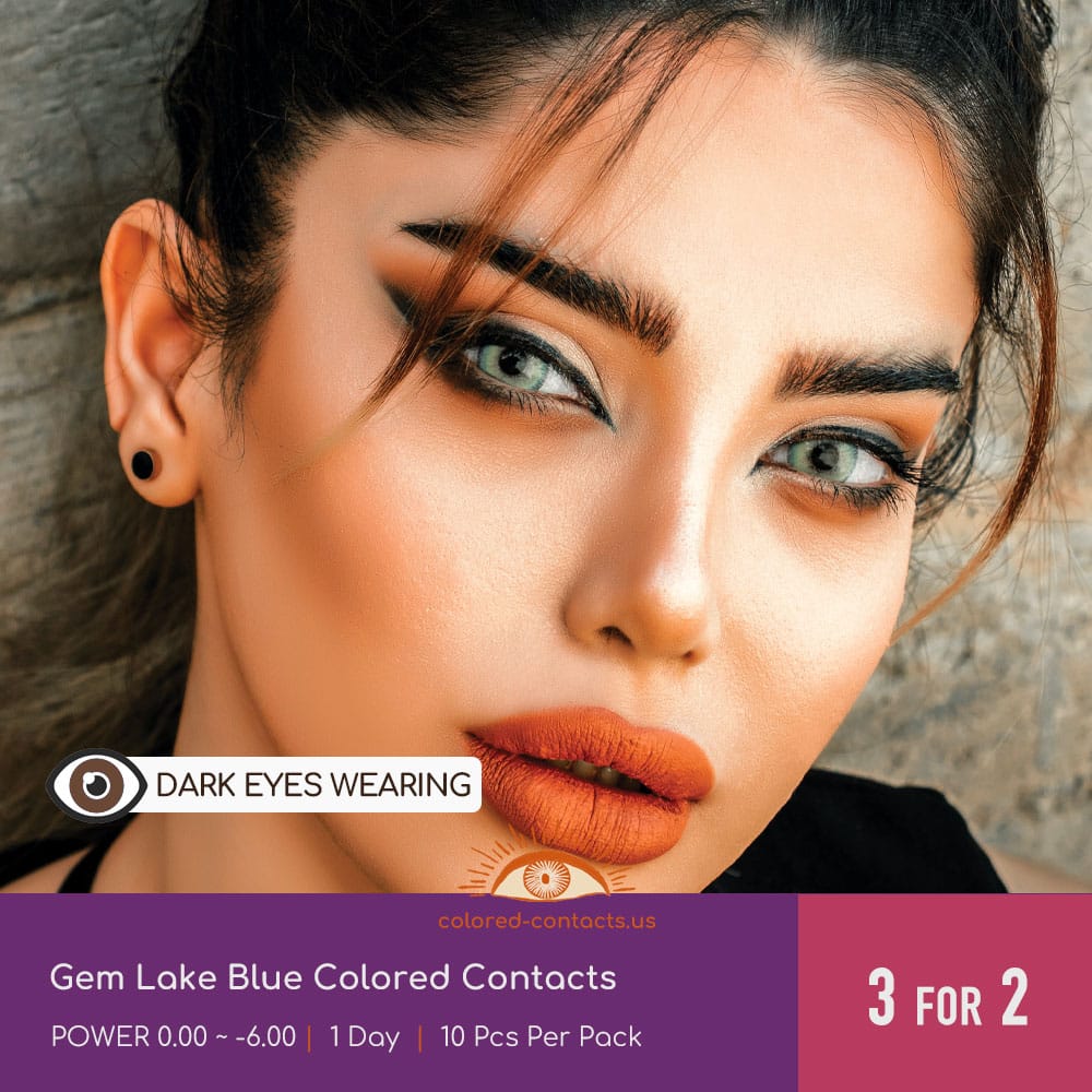 Gem Lake Blue Colored Contacts - thumbnail 3